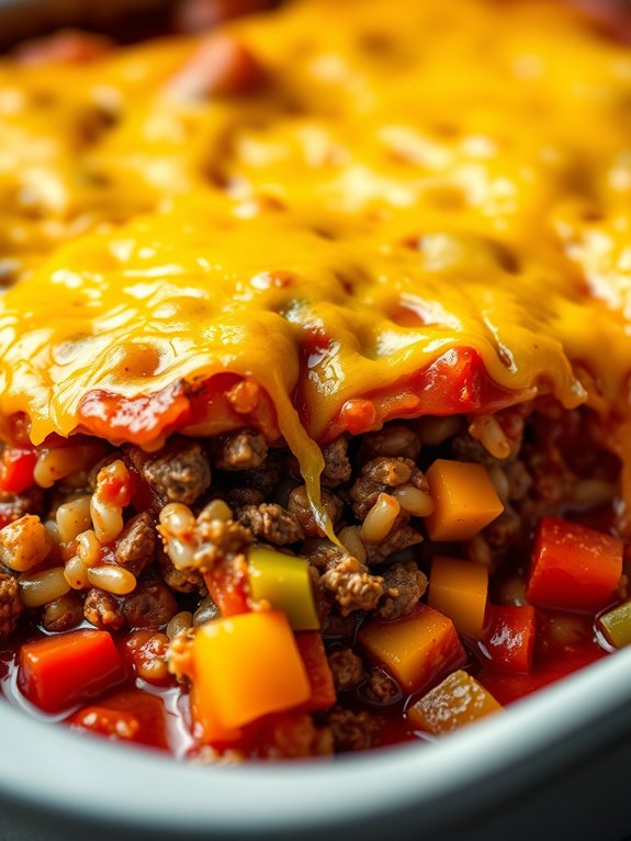 beef stuffed pepper casserole