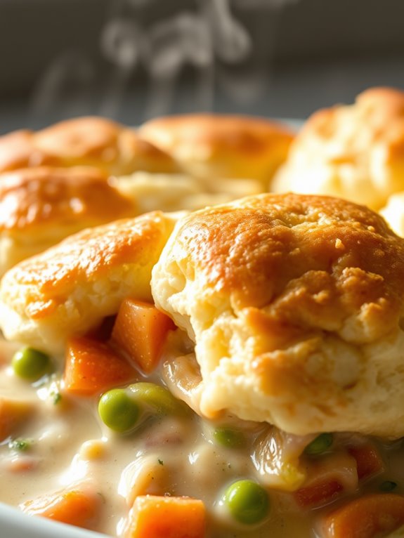 biscuit topped chicken pot pie