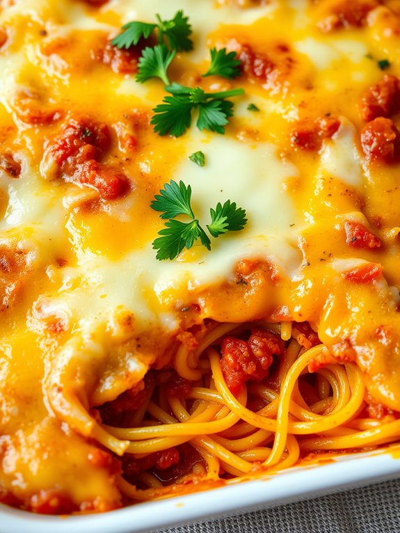 bolognese spaghetti squash casserole