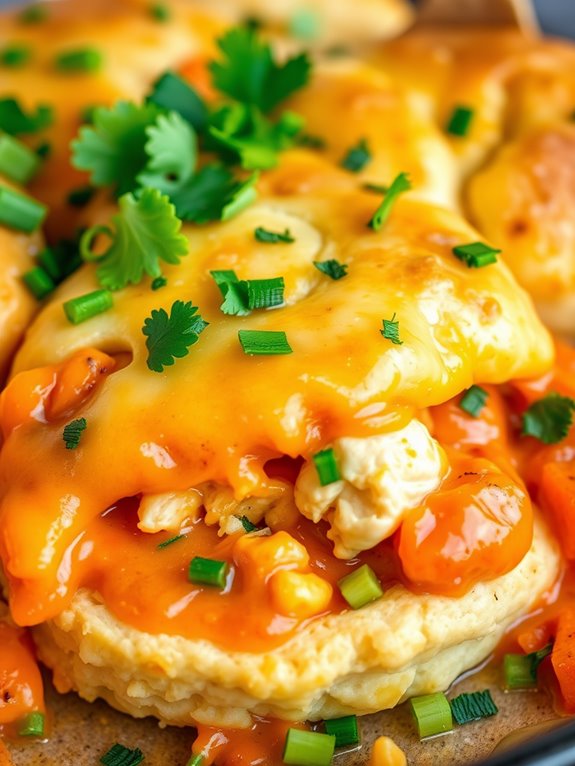 buffalo chicken biscuit casserole