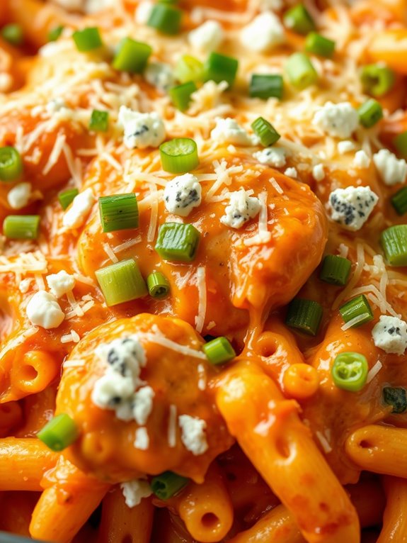 buffalo chicken blue cheese casserole