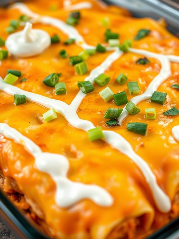 buffalo chicken enchilada casserole