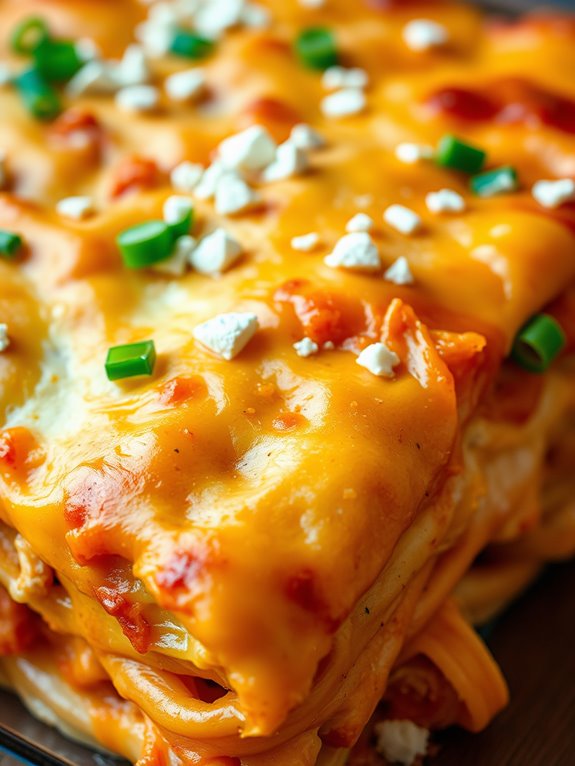 buffalo chicken lasagna casserole
