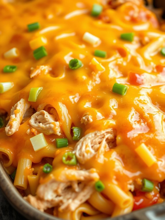 buffalo chicken noodle casserole