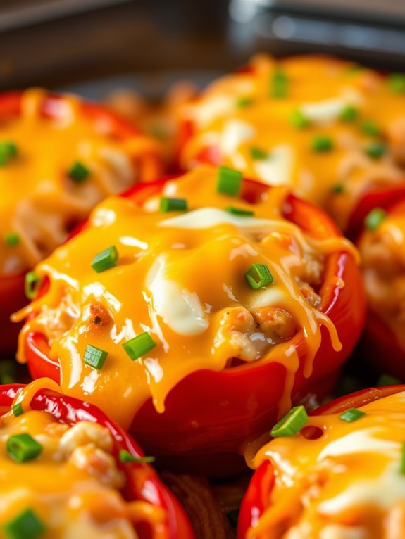 buffalo chicken pepper casserole