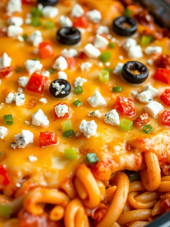 buffalo chicken pizza casserole