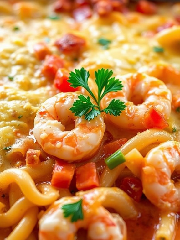 cajun shrimp pasta casserole