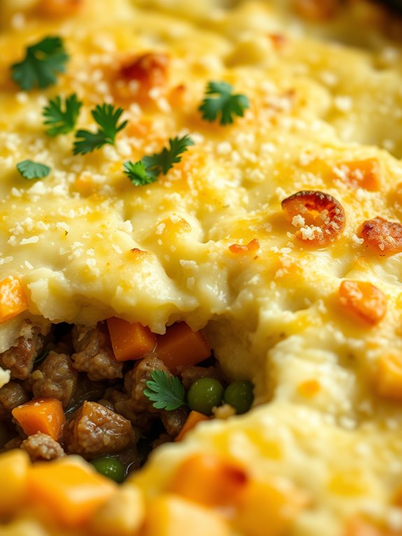 cauliflower based savory pie