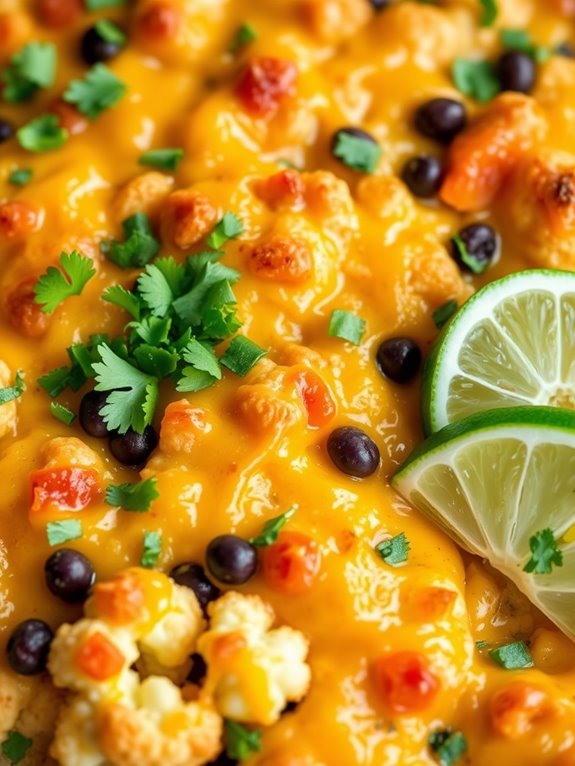 cauliflower casserole with mexican flavors