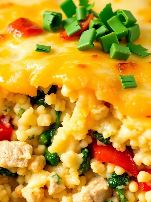 cauliflower rice turkey casserole