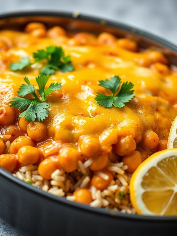 chana masala baked dish
