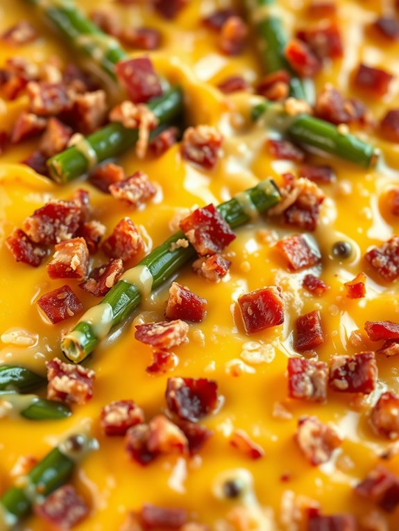 cheesy bacon green bean casserole
