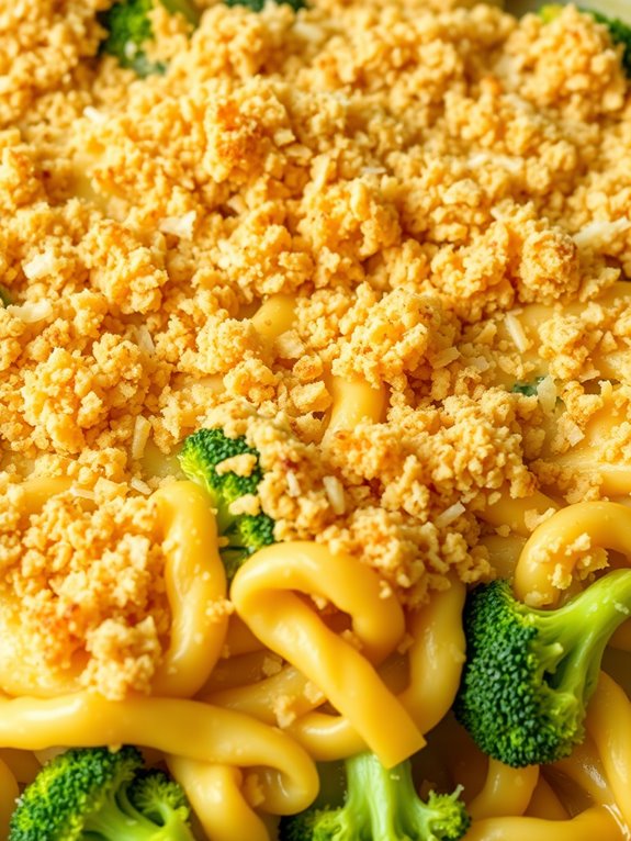 cheesy broccoli noodle bake