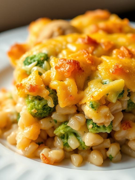 cheesy broccoli rice bake