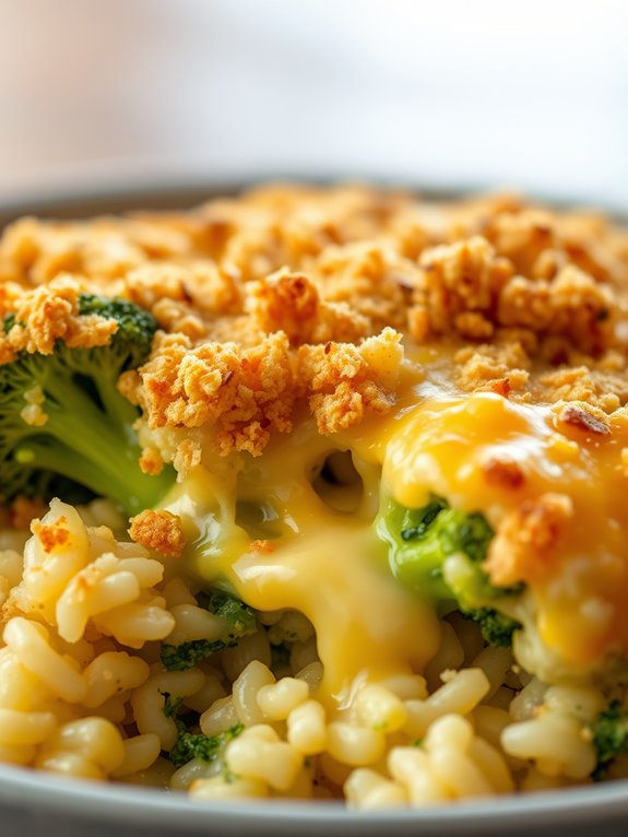 cheesy broccoli rice dish