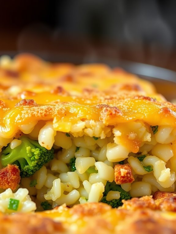 cheesy broccoli rice dish
