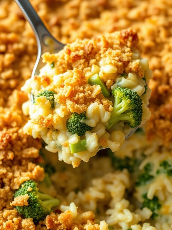 cheesy broccoli rice dish