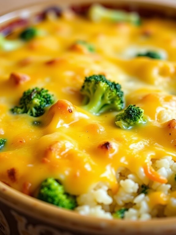 cheesy broccoli rice dish