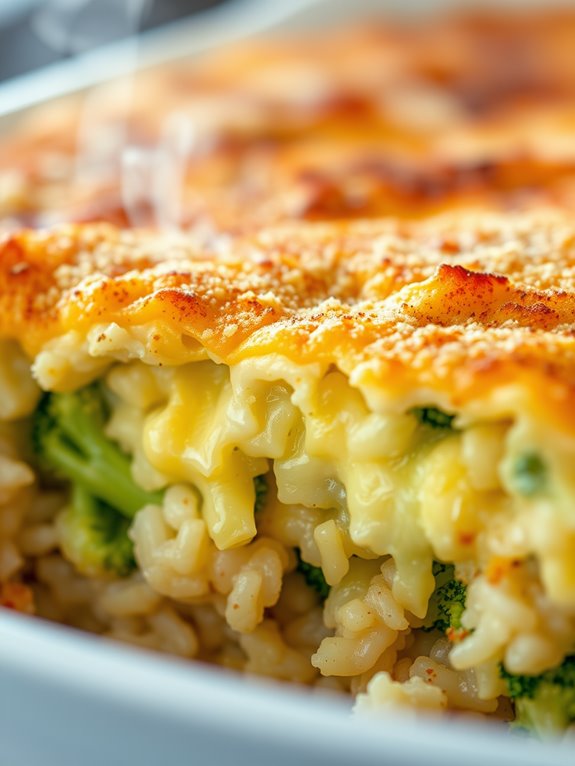 cheesy broccoli rice dish