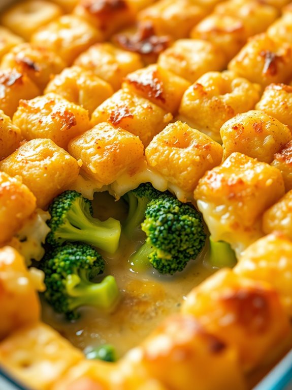 cheesy broccoli tater tot bake