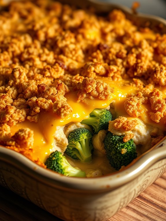 cheesy chicken broccoli bake