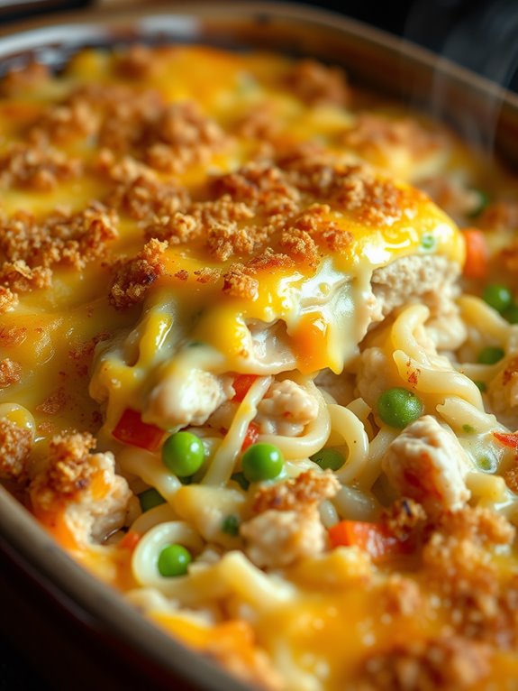 cheesy chicken rice bake