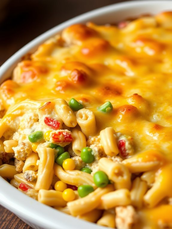 cheesy ground chicken casserole