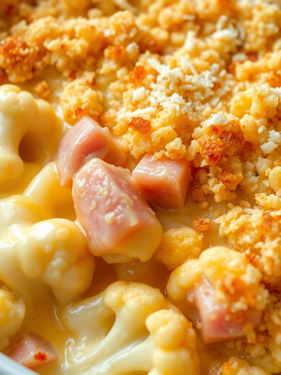 cheesy ham cauliflower dish