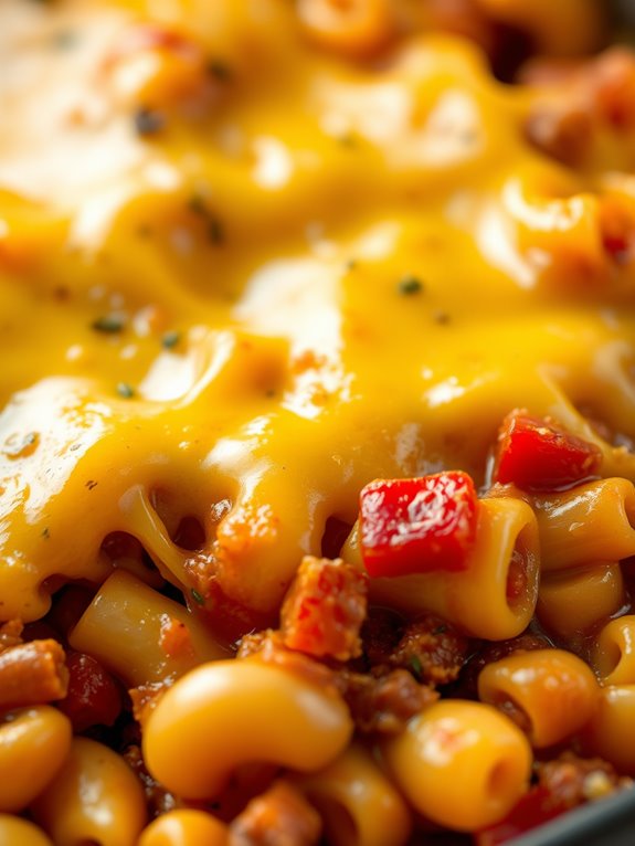 cheesy hamburger casserole recipe