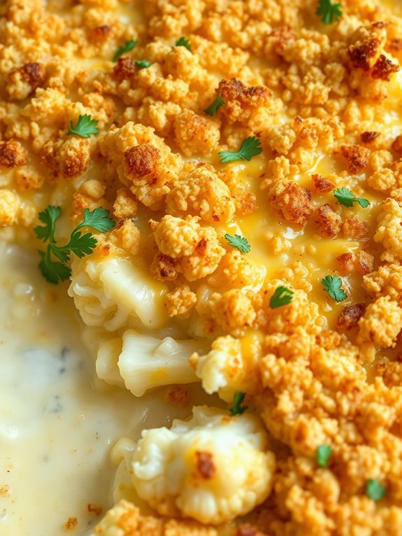 cheesy roasted cauliflower dish