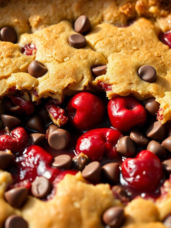 cherry chocolate chip dessert