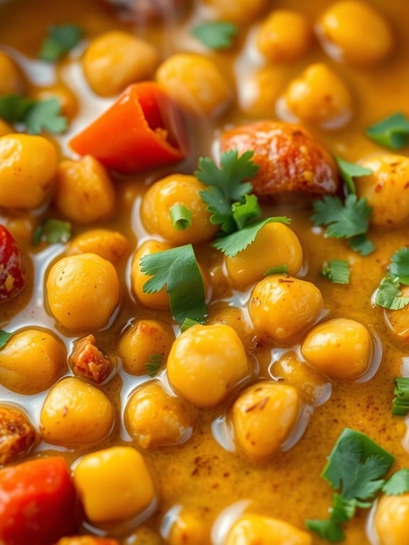 chickpea vegetable curry casserole