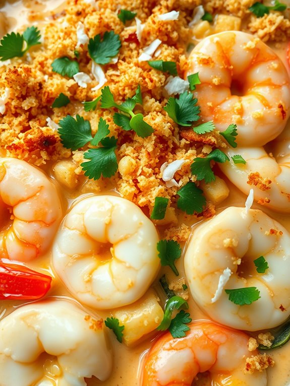 coconut infused seafood dish