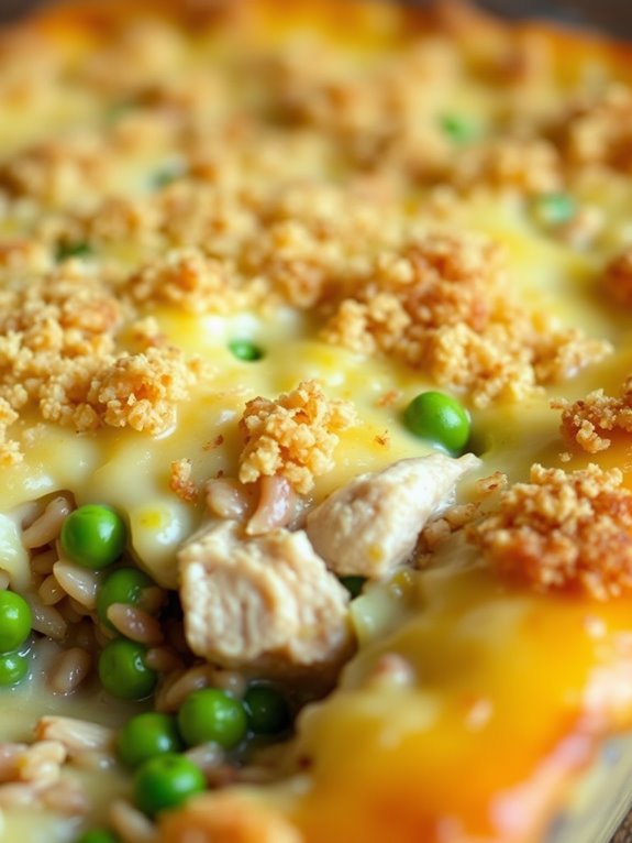 comforting chicken rice bake