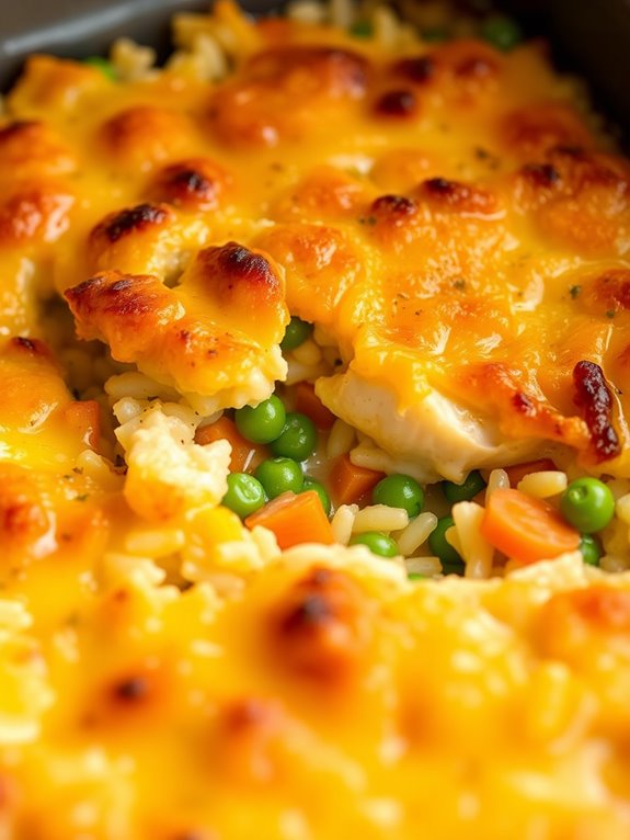 comforting chicken rice bake