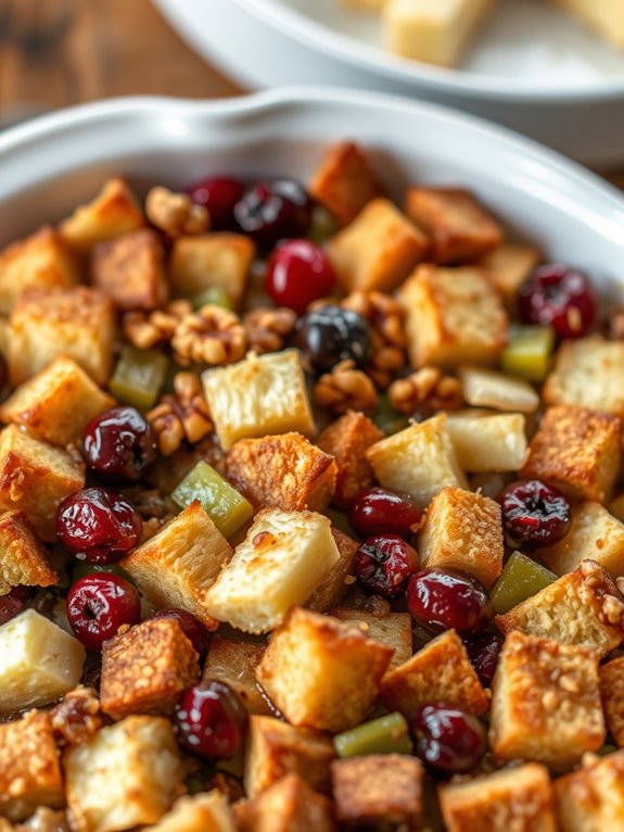 cranberry walnut stuffing casserole
