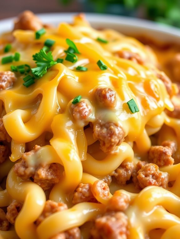 creamy beef noodle casserole
