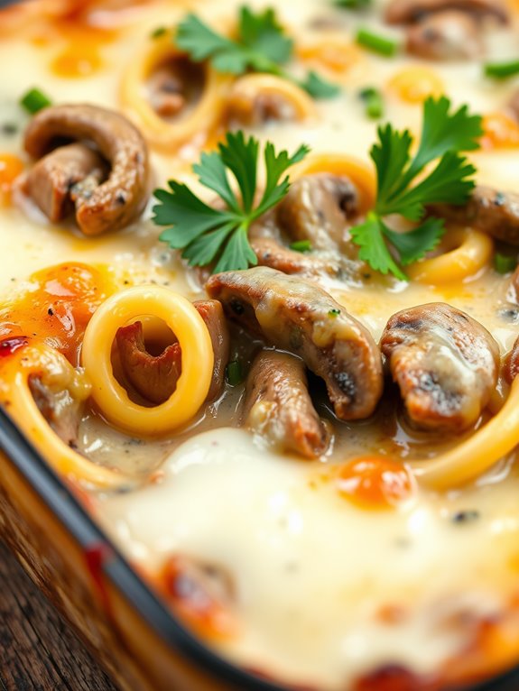 creamy beef pasta bake