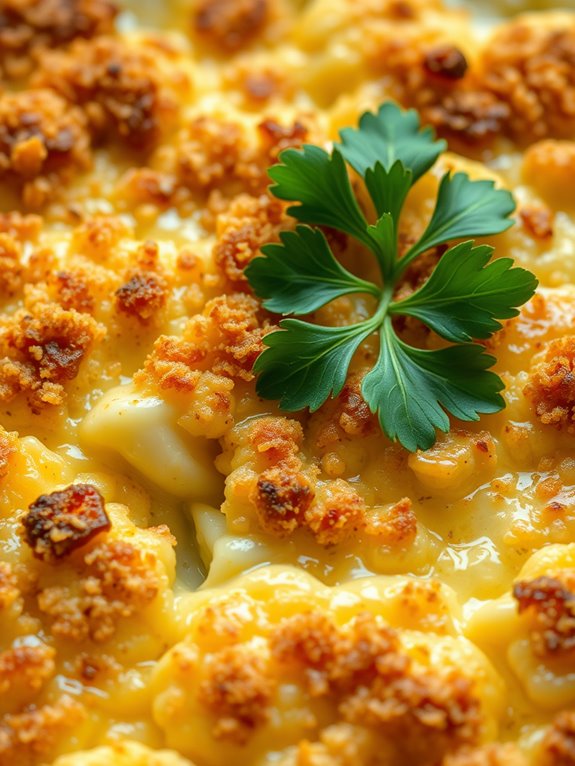 creamy cheesy cauliflower bake