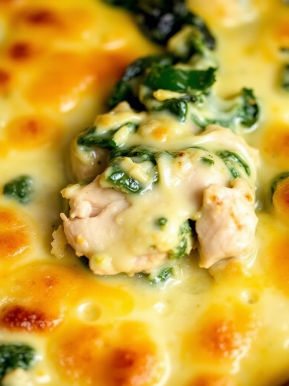 creamy chicken and spinach casserole