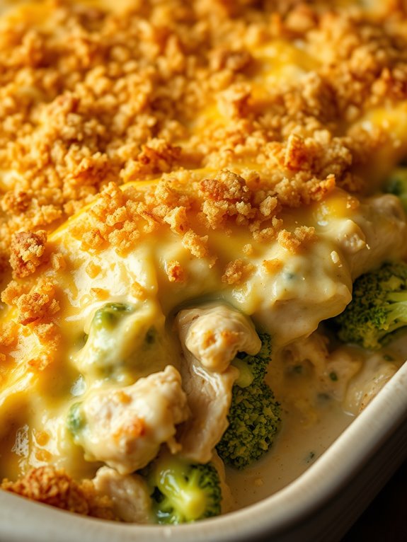creamy chicken broccoli bake