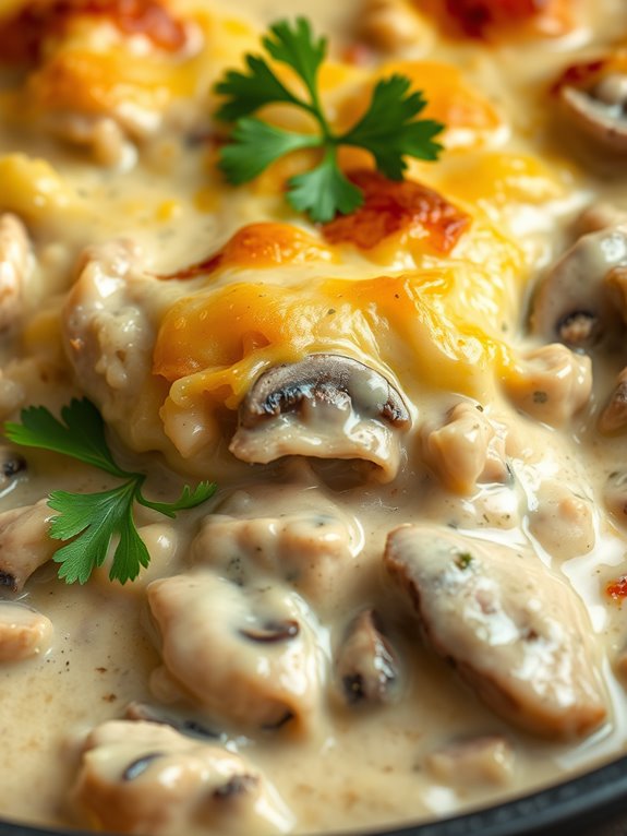 creamy chicken mushroom dish