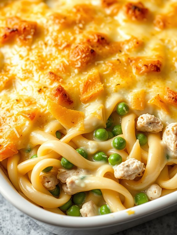 creamy chicken pasta bake