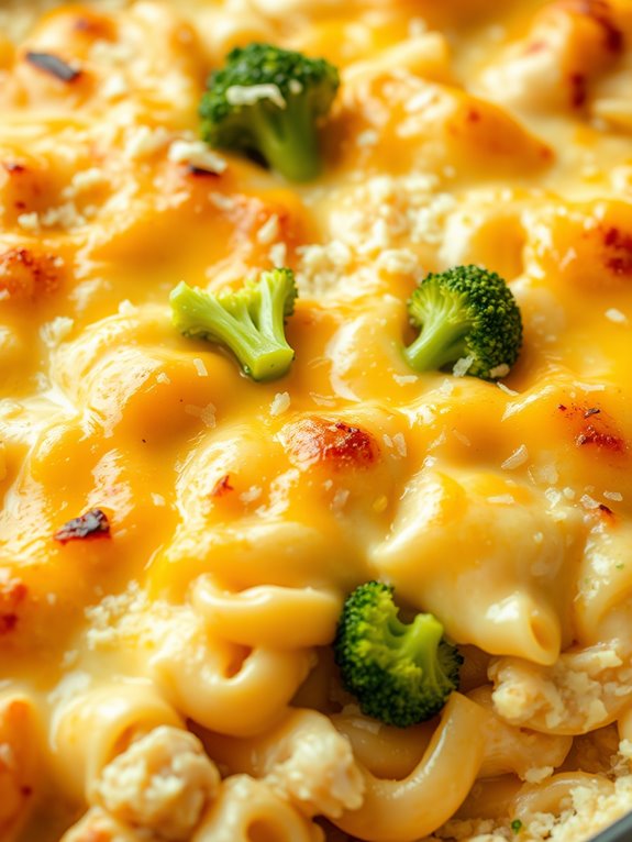 creamy chicken pasta bake