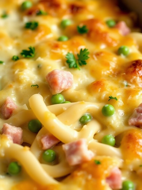 creamy ham and pea casserole