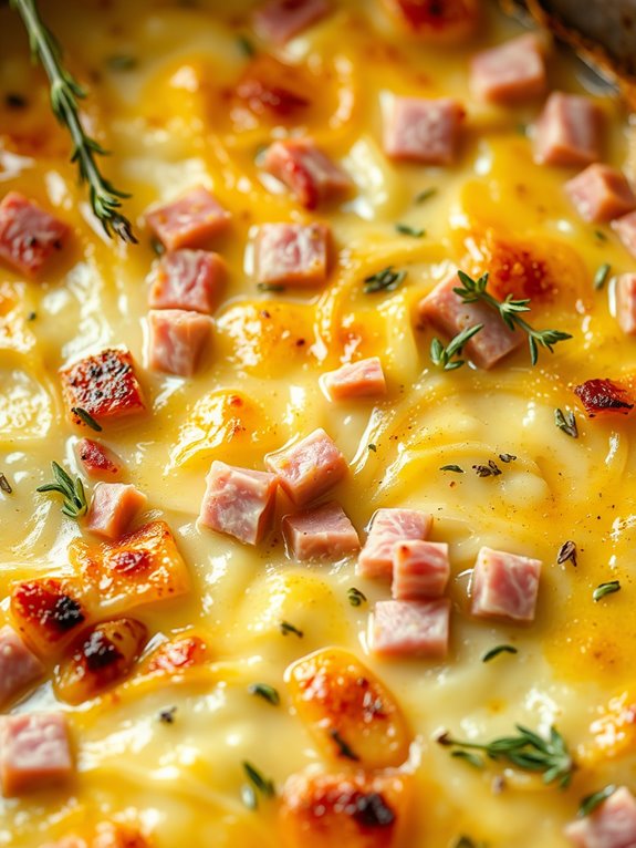 creamy ham and potato gratin
