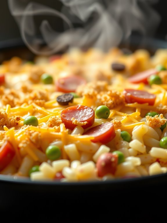 creamy hot dog casserole