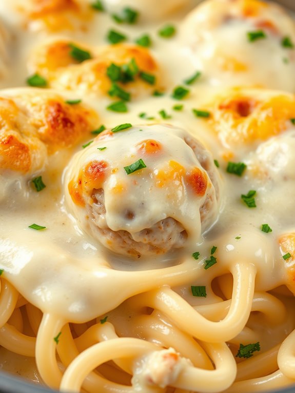 creamy meatball casserole dish