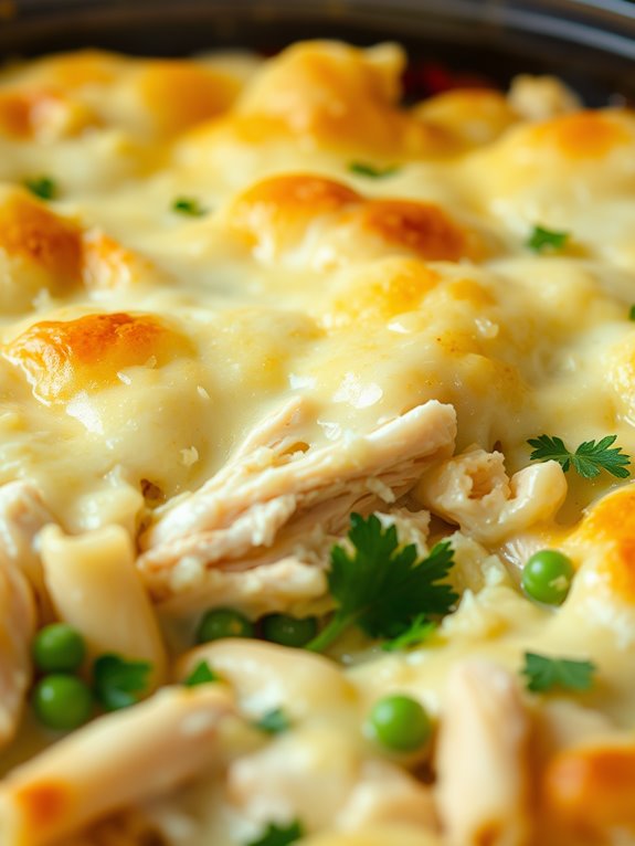 creamy pasta chicken bake
