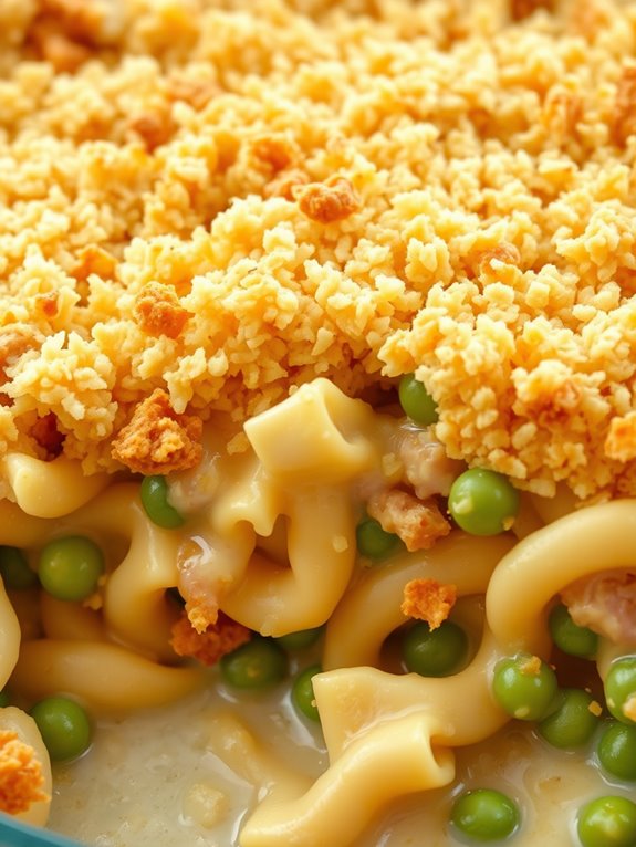 creamy seafood pasta bake